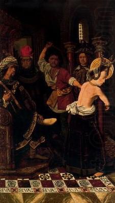 Bartolome Bermejo The flagellation of Saint Engratia china oil painting image